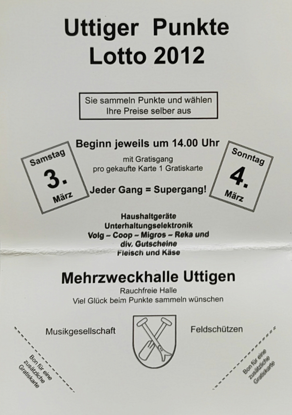 2012.03.03 Flyer Uttiger Punkte Lotto