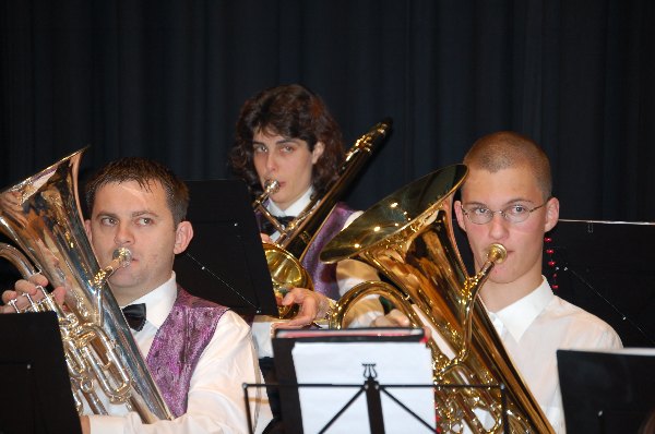 Angelika mit Roger und Kevin auf der Bühne