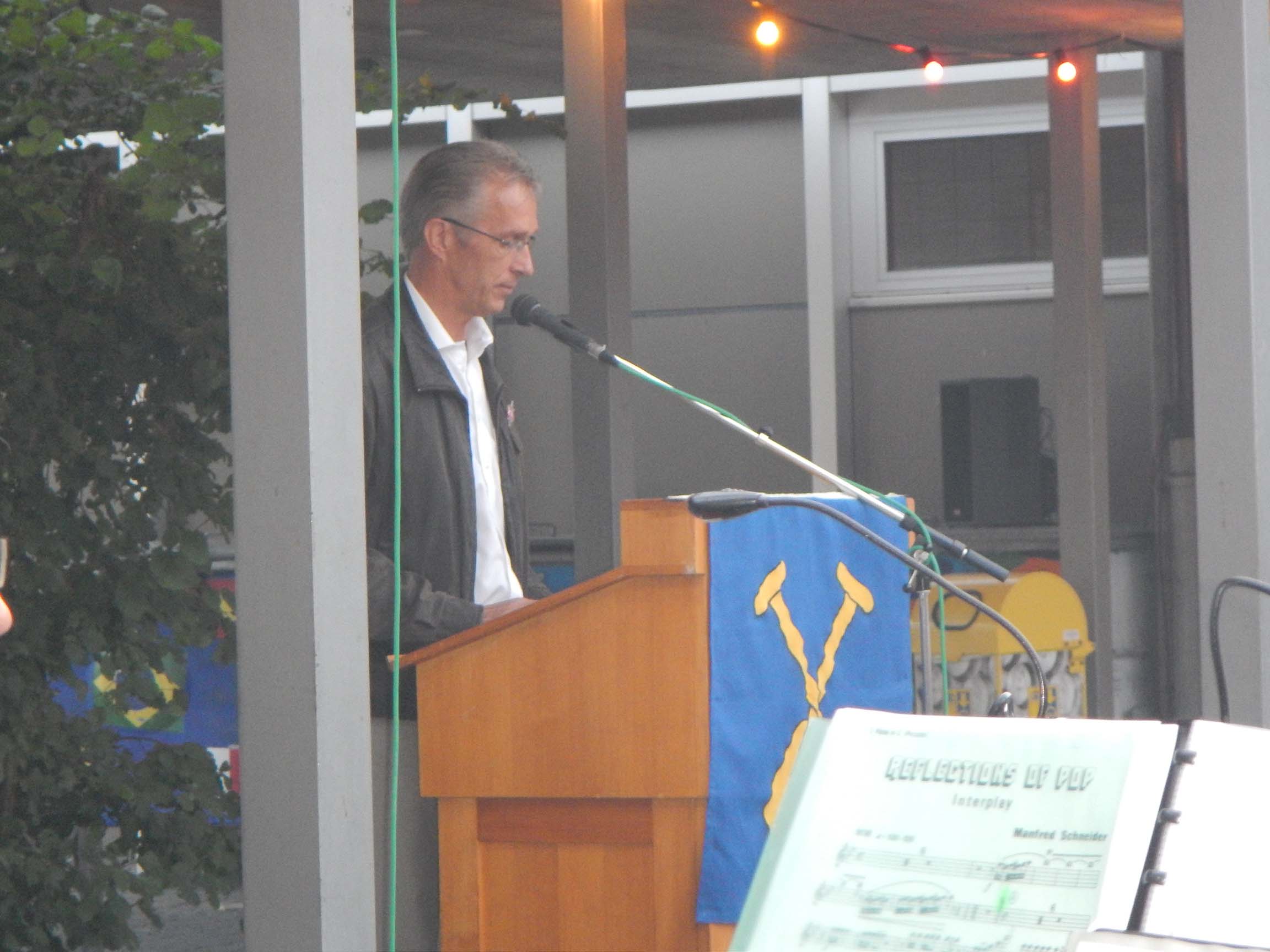 Gemeindepräsident Andreas Epprecht hält die Augustrede.